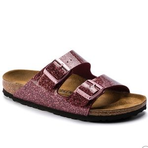 Pink Sparkle Arizona Birkenstocks - Cosmic Sparkle Port